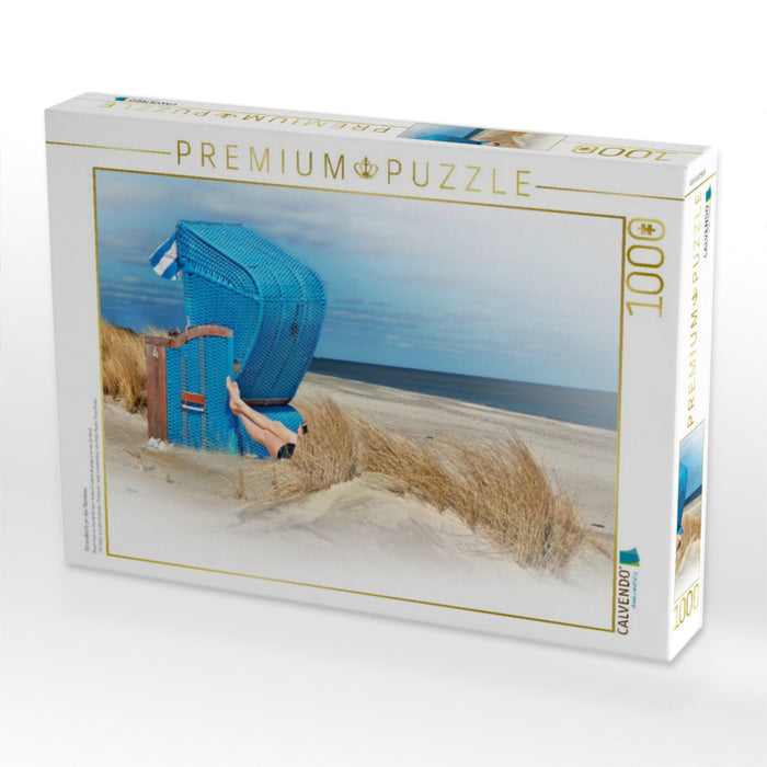 Strandkorb an der Nordsee - CALVENDO Foto-Puzzle'