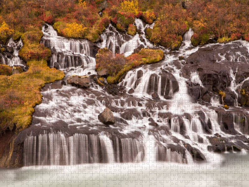 Hraunfossar - CALVENDO Foto-Puzzle'