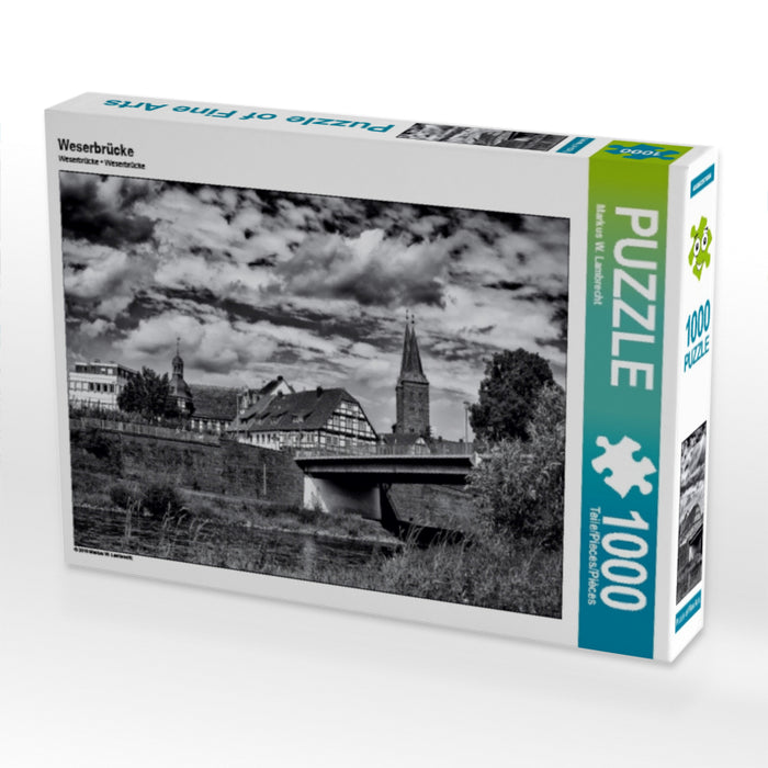 Weserbrücke 1000 Teile Puzzle quer - CALVENDO Foto-Puzzle'
