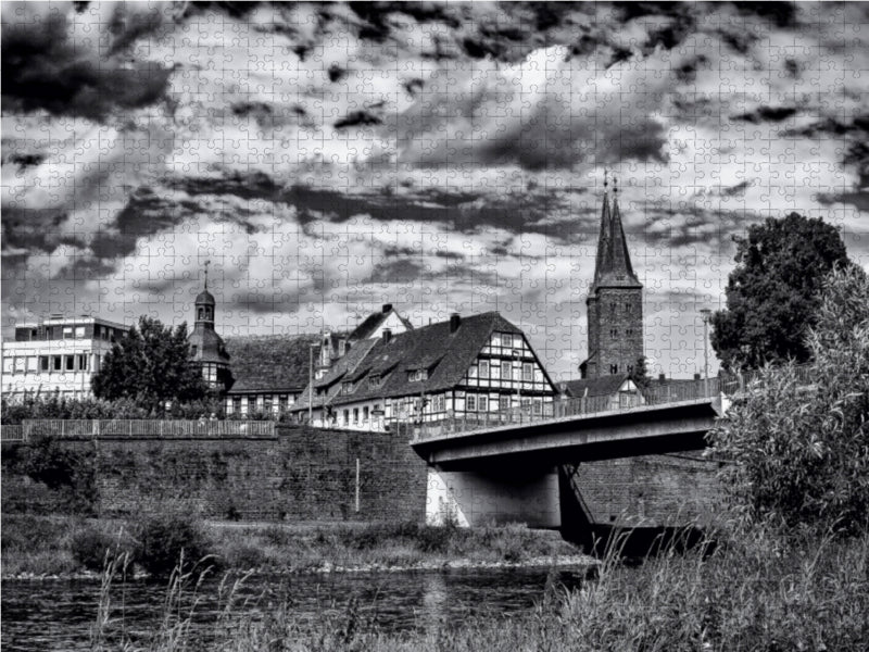 Weserbrücke 1000 Teile Puzzle quer - CALVENDO Foto-Puzzle'