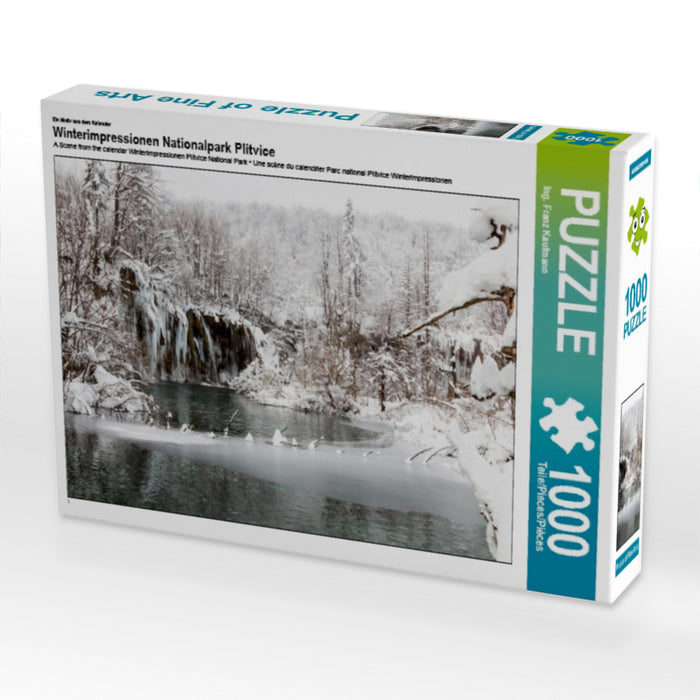 Winter impressions Plitvice National Park - CALVENDO photo puzzle 