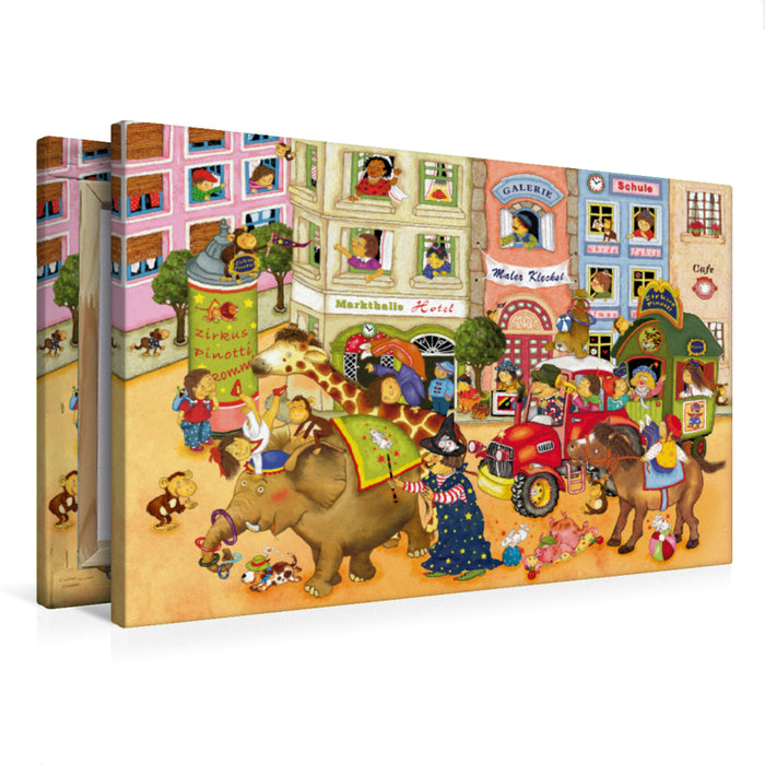 Premium Textil-Leinwand Zirkusparade