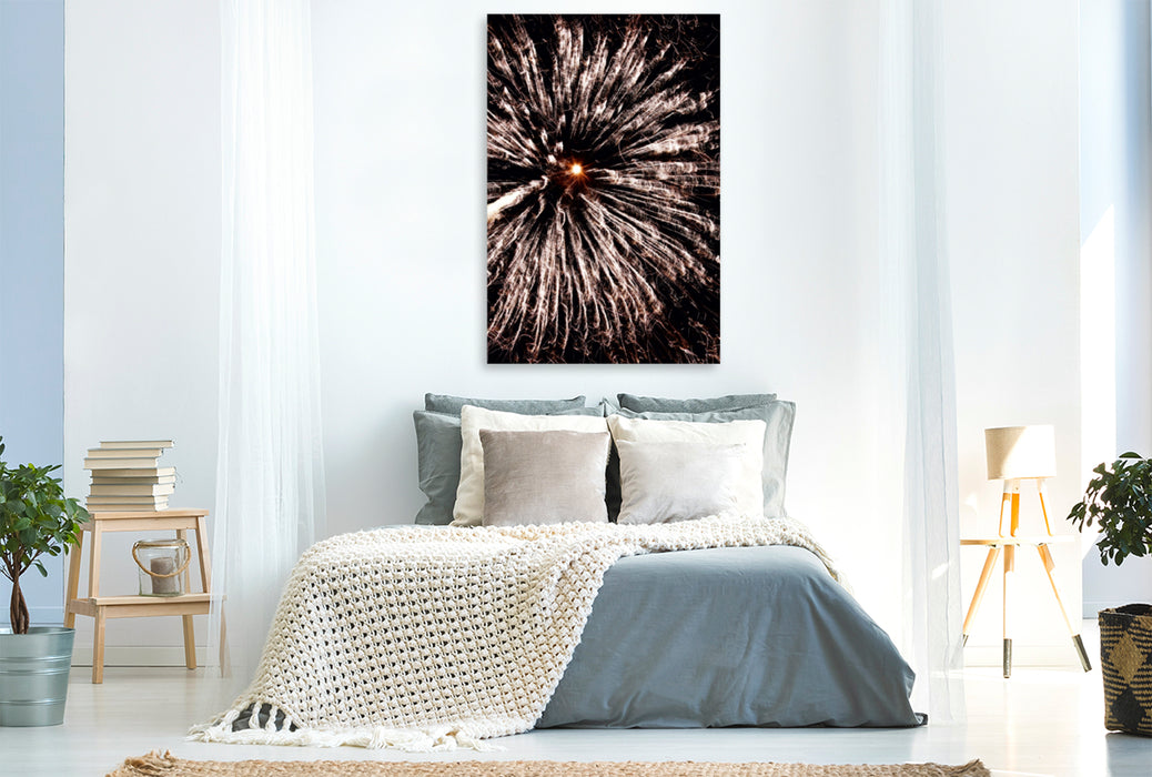 Premium Textil-Leinwand Premium Textil-Leinwand 80 cm x 120 cm  hoch Ein Motiv aus dem Kalender FEUERWERK - Lichtspiele
