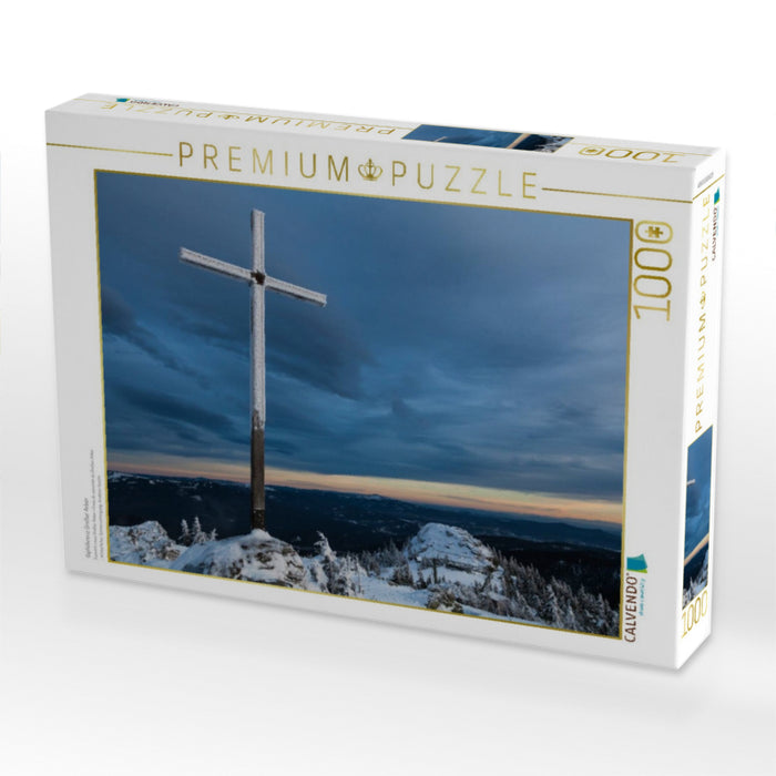 Gipfelkreuz Großer Arber - CALVENDO Foto-Puzzle'