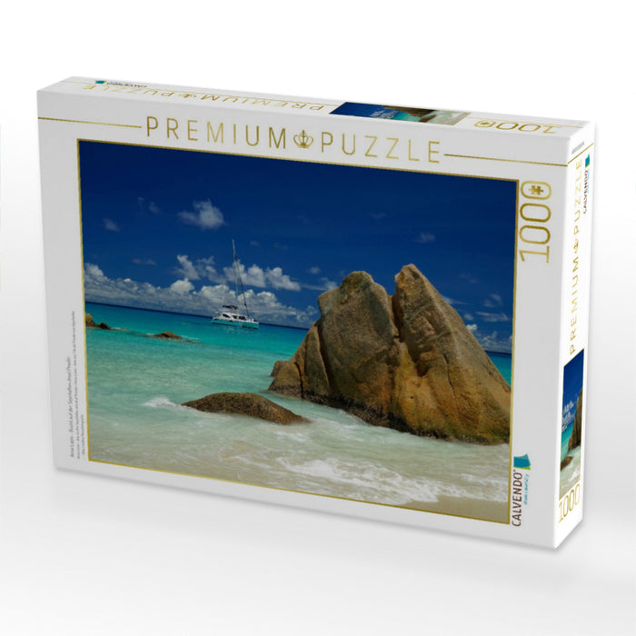 Anse Lazio - Bucht auf der Seychellen-Insel Praslin - CALVENDO Foto-Puzzle'
