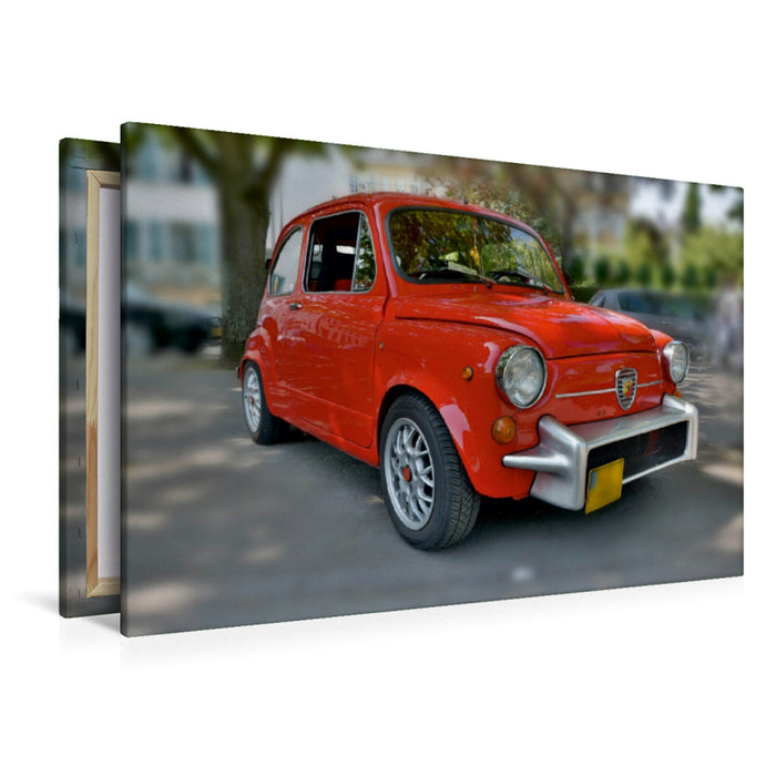 Premium Textil-Leinwand Fiat 500 Abarth