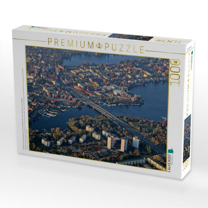 Potsdam,der Humboldtring mit Humboldtbrücke, neuer Feuerwehr und Theater - CALVENDO Foto-Puzzle'