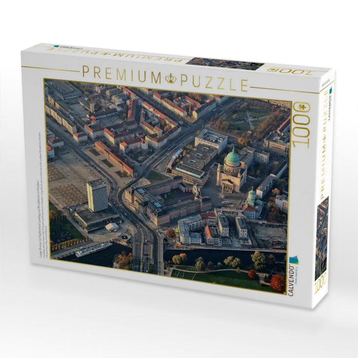 Lange Brücke mit Stadtschloss Landtag und Nicolaikirche in Potsdam 1000 Teile Puzzle quer - CALVENDO Foto-Puzzle'