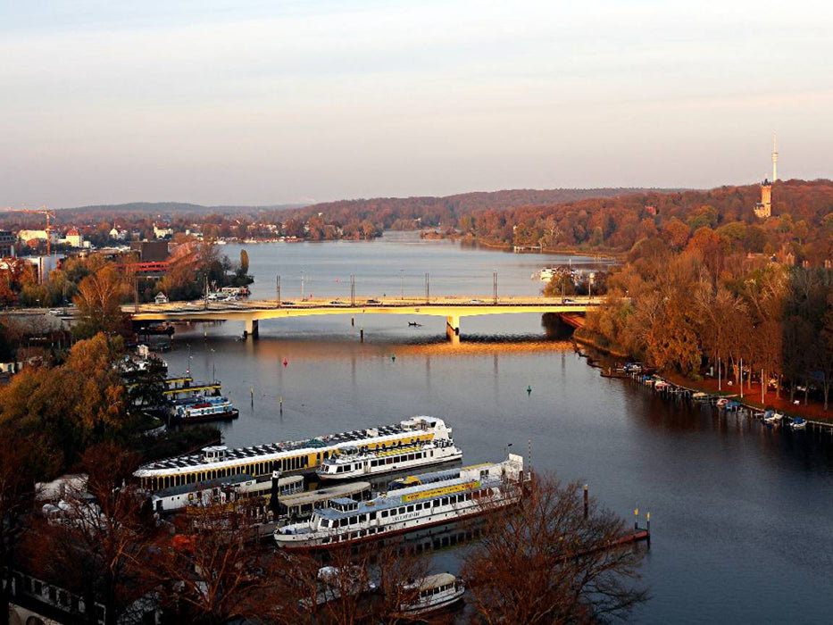 Potsdam,Blick über die Humboldtbrücke, Tiefer See in Richtung Berlin - CALVENDO Foto-Puzzle'