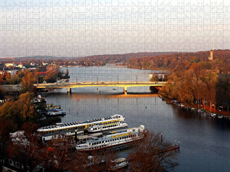 Potsdam,Blick über die Humboldtbrücke, Tiefer See in Richtung Berlin - CALVENDO Foto-Puzzle'