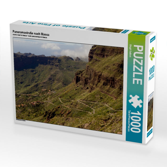 Panoramastraße nach Masca 1000 Teile Puzzle quer - CALVENDO Foto-Puzzle'
