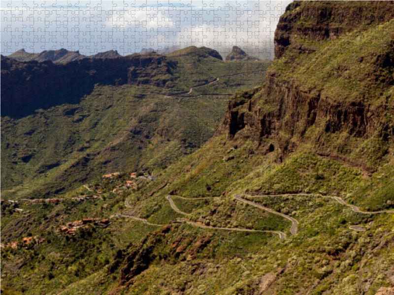 Panoramastraße nach Masca 1000 Teile Puzzle quer - CALVENDO Foto-Puzzle'
