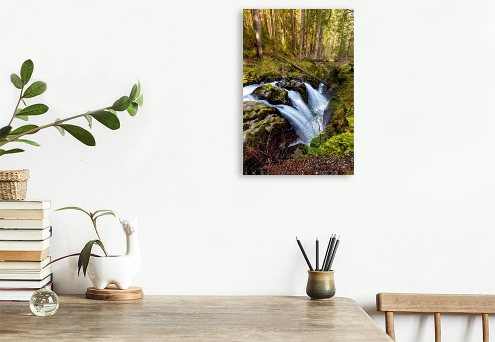 Premium Textil-Leinwand Premium Textil-Leinwand 80 cm x 120 cm  hoch Sol Duc Falls - Olympic NP