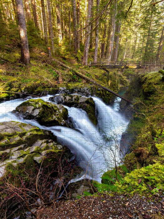 Sol Duc Falls - Olympic NP 1000 Teile Puzzle hoch - CALVENDO Foto-Puzzle'