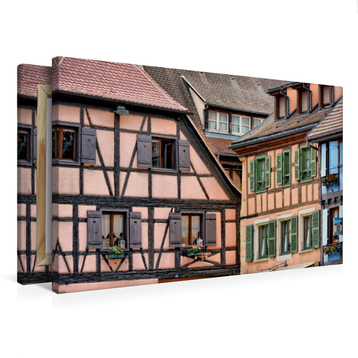 Premium Textil-Leinwand Typisches Fachwerk
