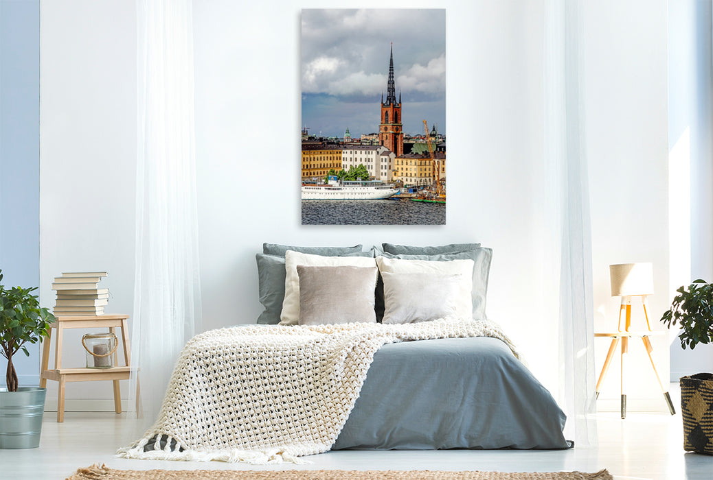 Premium Textil-Leinwand Premium Textil-Leinwand 80 cm x 120 cm  hoch Ein Motiv aus dem Kalender STOCKHOLM  Stadt der Kronen
