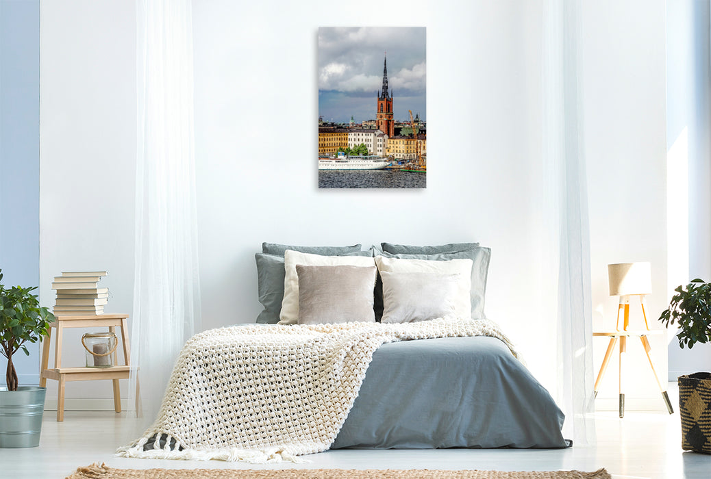 Premium Textil-Leinwand Premium Textil-Leinwand 80 cm x 120 cm  hoch Ein Motiv aus dem Kalender STOCKHOLM  Stadt der Kronen
