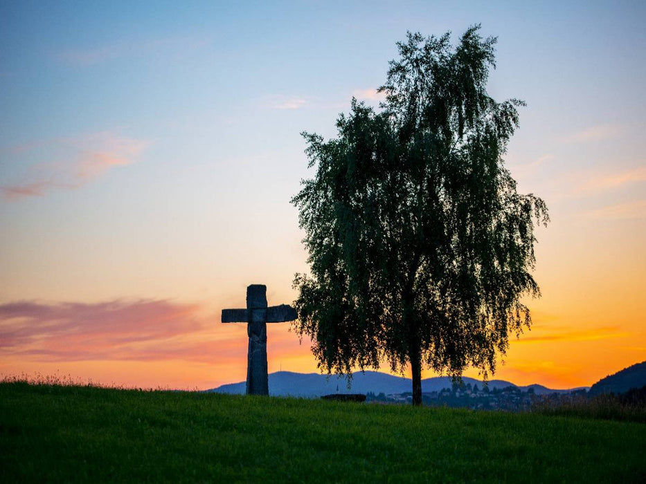 Kreuz im Sonnenuntergang 1000 Teile Puzzle quer - CALVENDO Foto-Puzzle'