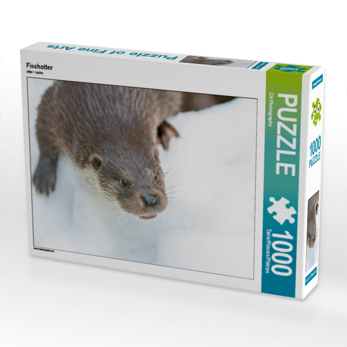 Fischotter 1000 Teile Puzzle quer - CALVENDO Foto-Puzzle'
