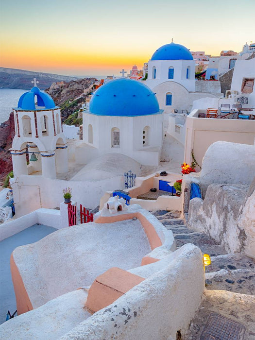Oia am Abend 1000 Teile Puzzle hoch - CALVENDO Foto-Puzzle'