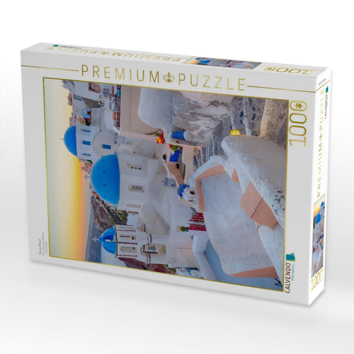 Oia am Abend 1000 Teile Puzzle hoch - CALVENDO Foto-Puzzle'