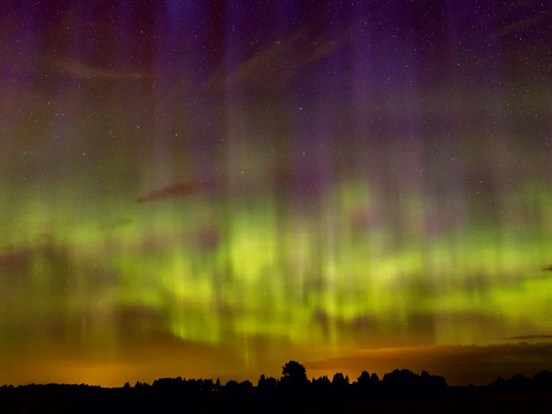 Nordlichter in der Nähe von Eura 1000 Teile Puzzle quer - CALVENDO Foto-Puzzle'
