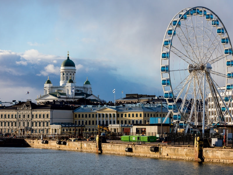 Blick auf den Hafen von Helsinki mit dem Dom im Hintergrund 1000 Teile Puzzle quer - CALVENDO Foto-Puzzle'