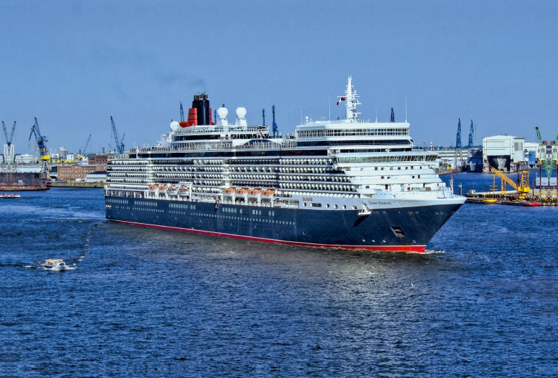 Premium Textil-Leinwand Cunard-Liner Queen Elizabeth