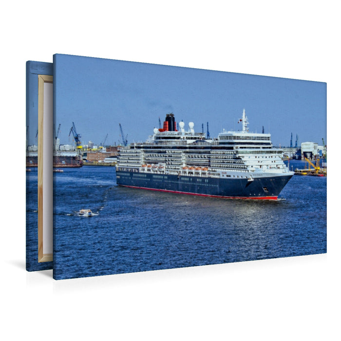 Premium Textil-Leinwand Cunard-Liner Queen Elizabeth
