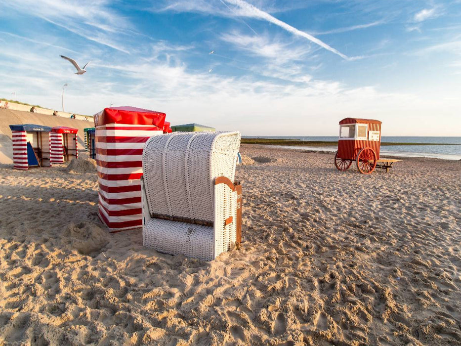 Borkum - Badewagen - CALVENDO Foto-Puzzle'