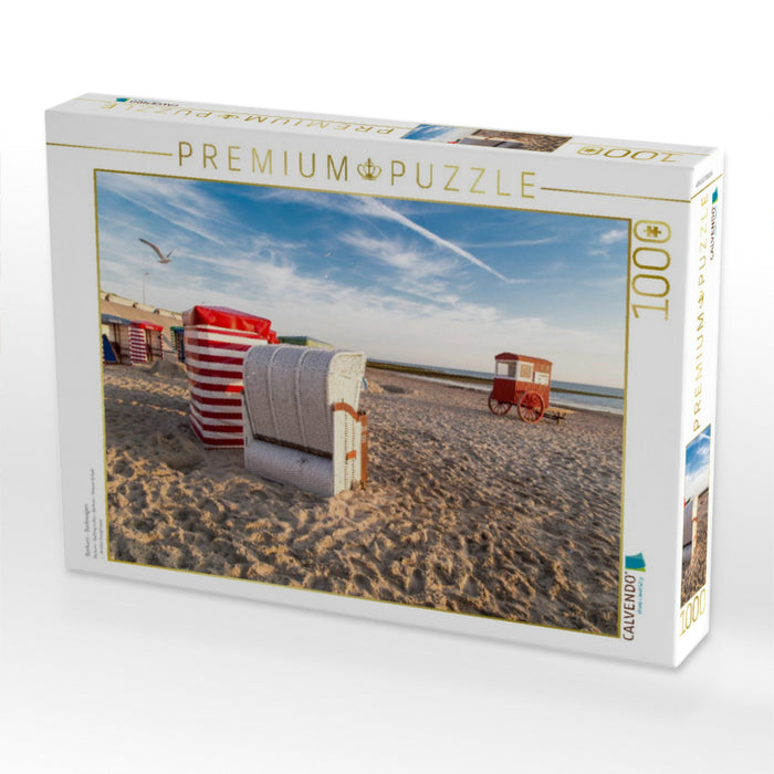 Borkum - Badewagen - CALVENDO Foto-Puzzle'