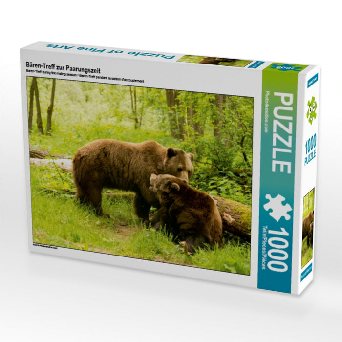 Bären-Treff zur Paarungszeit 1000 Teile Puzzle quer - CALVENDO Foto-Puzzle'