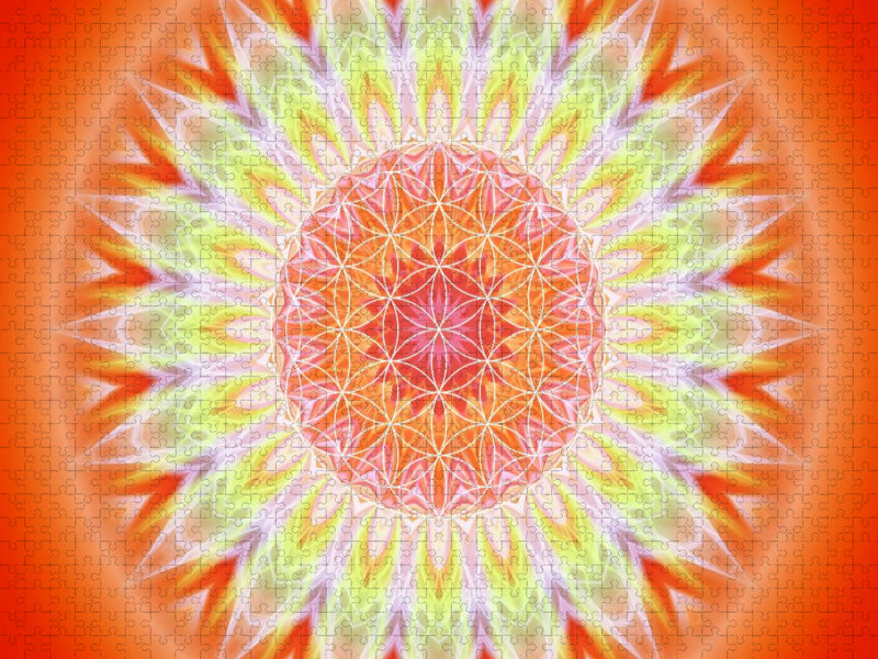 Mandala Gesundheit mit Blume des Lebens - CALVENDO Foto-Puzzle'