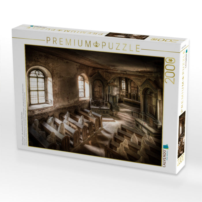 "Ghost Chapel" - alte, verlassene Kirche in Tschechien - CALVENDO Foto-Puzzle'