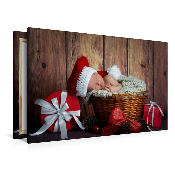 Premium Textil-Leinwand Der kleine Weihnachtsmann