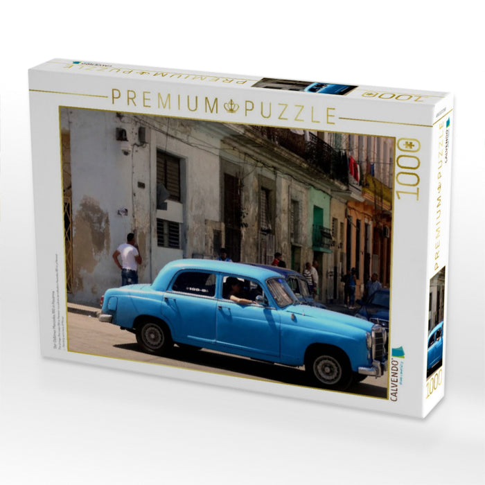 Der Oldtimer Mercedes 180 in Havanna - CALVENDO Foto-Puzzle'