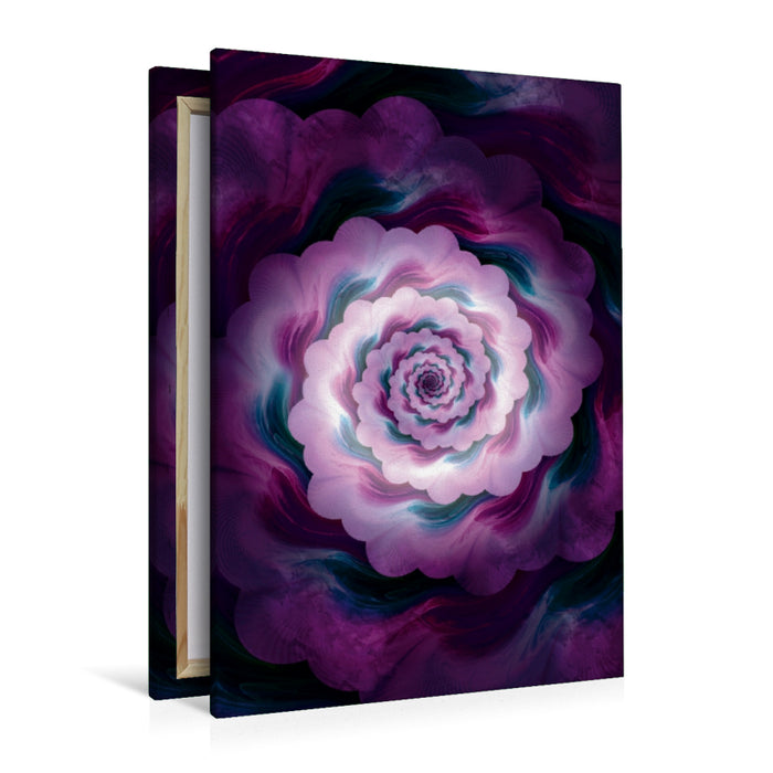 Premium Textil-Leinwand Blume