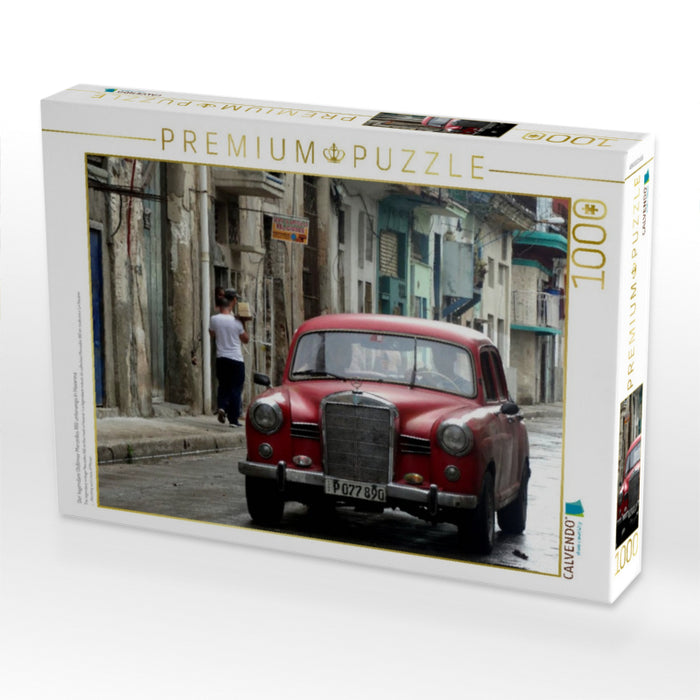 Der legendäre Oldtimer Mercedes 180 unterwegs in Havanna - CALVENDO Foto-Puzzle'