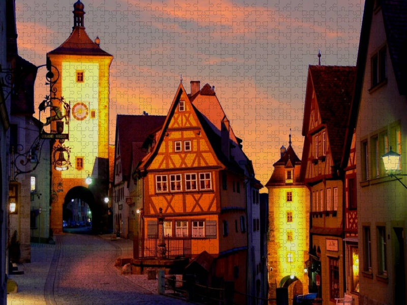 Siebersturm und Plönlein, Rothenburg o.d.T. - CALVENDO Foto-Puzzle'