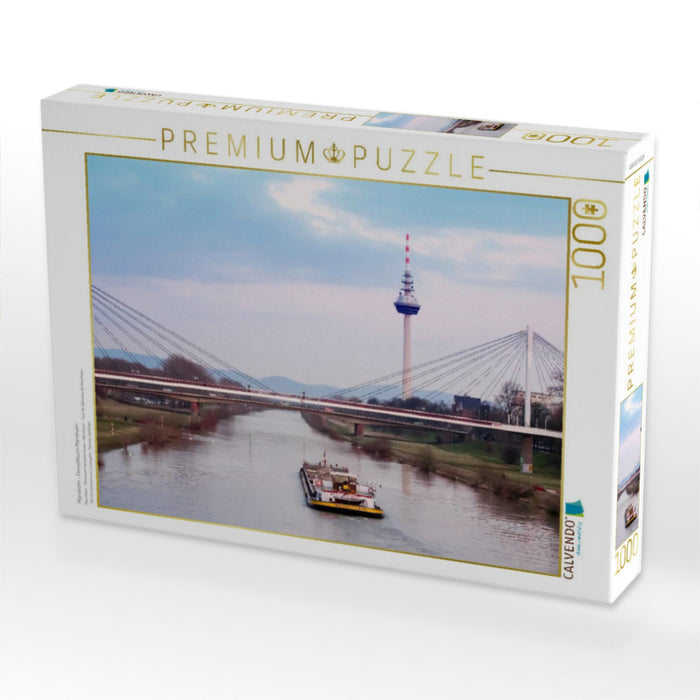 Mannheim - Fernsehturm Mannheim - CALVENDO Foto-Puzzle'