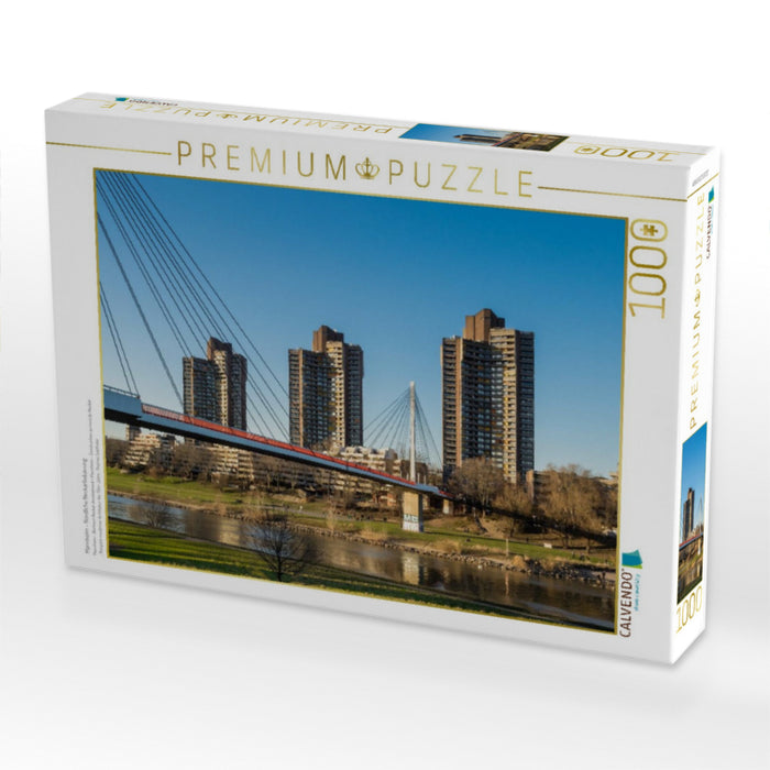 Mannheim - Nördliche Neckarbebauung - CALVENDO Foto-Puzzle'