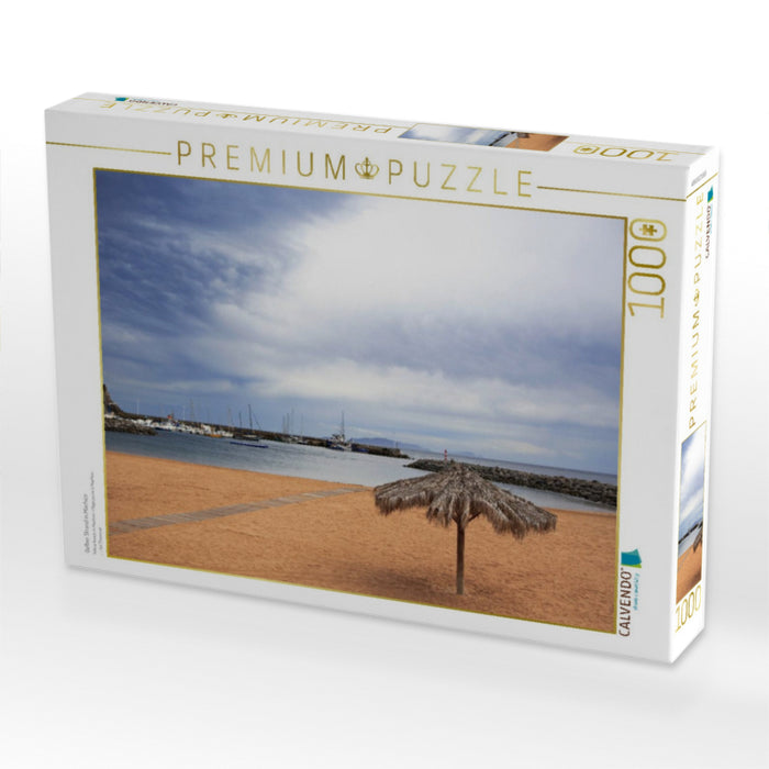 Gelber Strand in Machico - CALVENDO Foto-Puzzle'