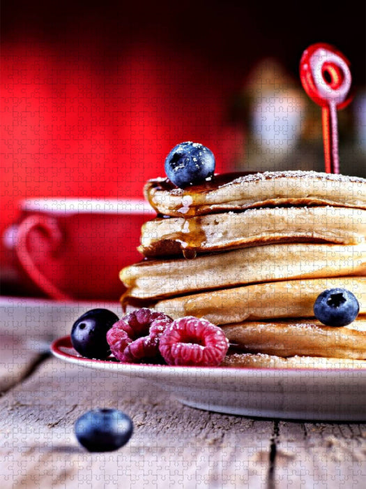 Stillleben mit Pfannkuchen und Beeren - CALVENDO Foto-Puzzle'