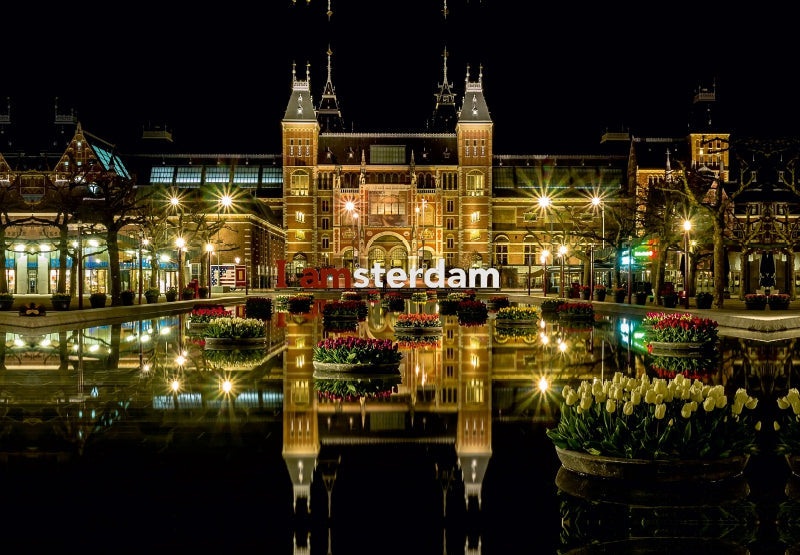 Premium Textil-Leinwand Amsterdam - Rijksmuseum
