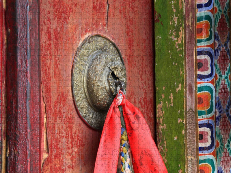Tür im Kloster Thiksey - CALVENDO Foto-Puzzle'