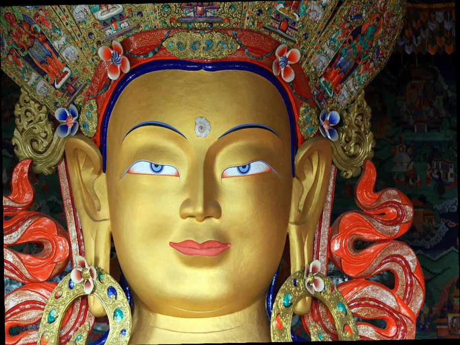Maitreya Buddhastatue in Thiksey - CALVENDO Foto-Puzzle'