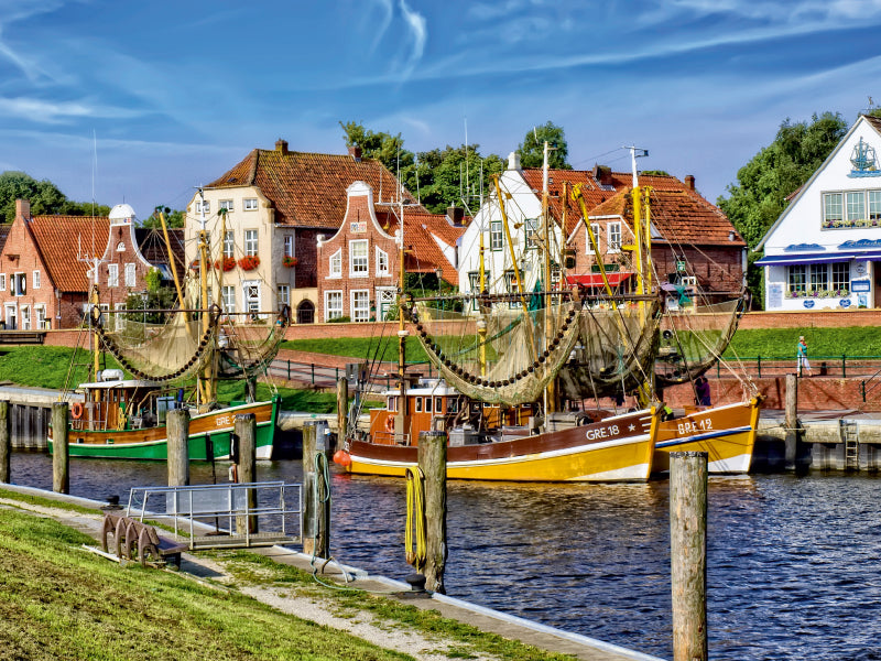 Hafen-Panorama, wie aus dem Bilderbuch 1000 Teile Puzzle quer - CALVENDO Foto-Puzzle'
