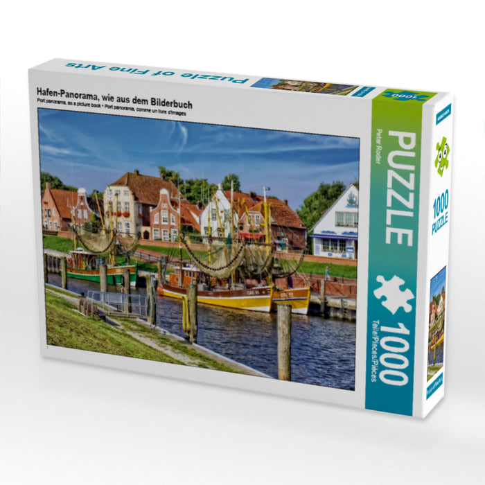 Hafen-Panorama, wie aus dem Bilderbuch 1000 Teile Puzzle quer - CALVENDO Foto-Puzzle'