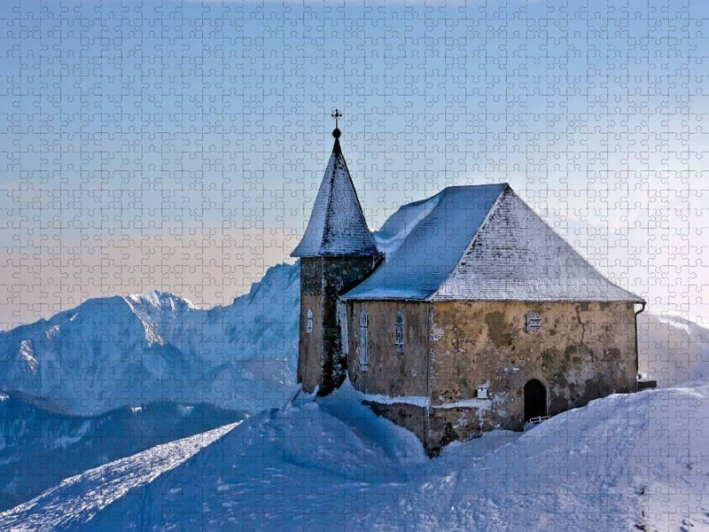 Deutsche Kirche auf dem Dobratsch - CALVENDO Foto-Puzzle'