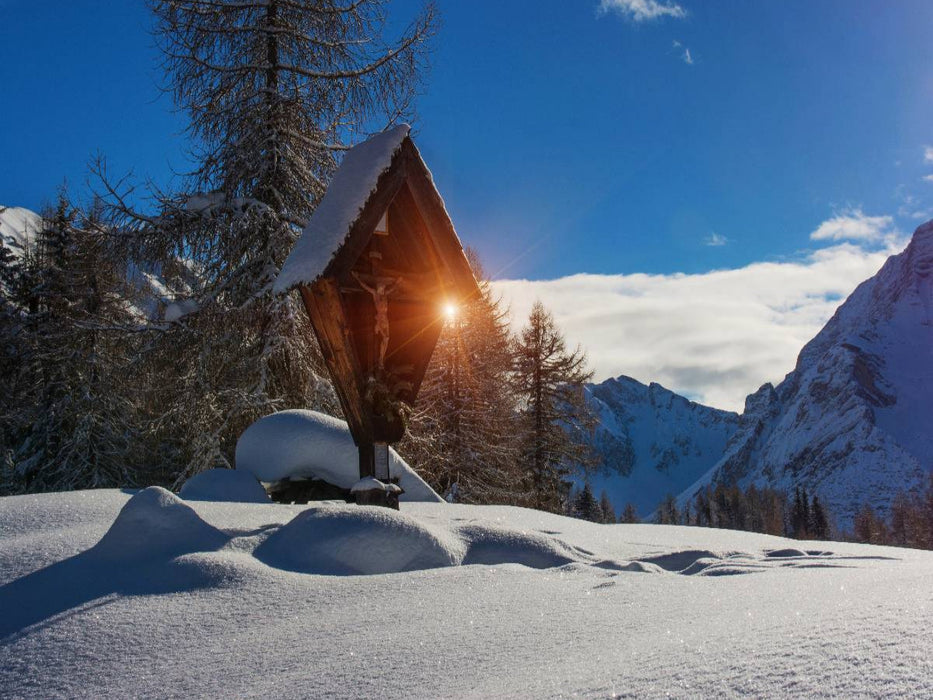 Wegkreuz in den Bergen / Südtirol - CALVENDO Foto-Puzzle'